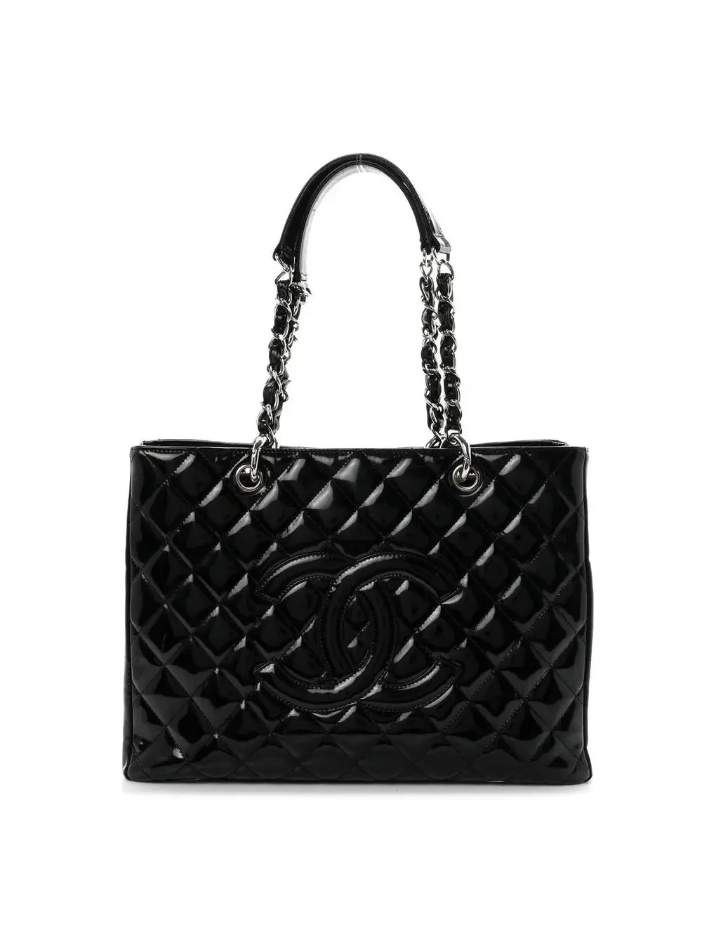 Chanel Patent Quilted Grand Shopping #328779C15B